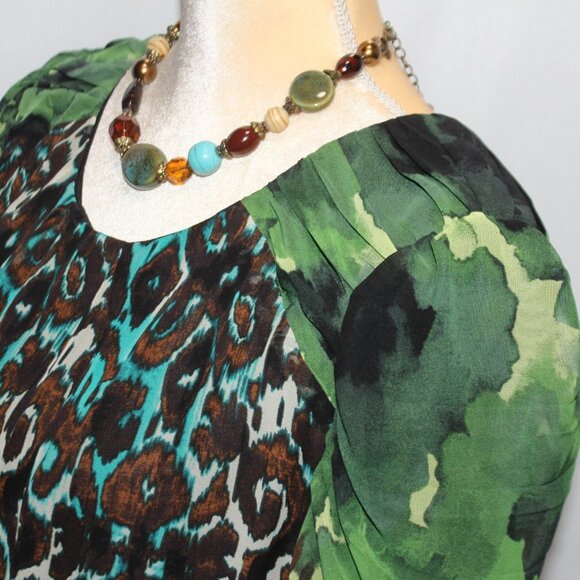 S.L Fashions Animal Print Fully Lined Dress - Picture 6 of 13